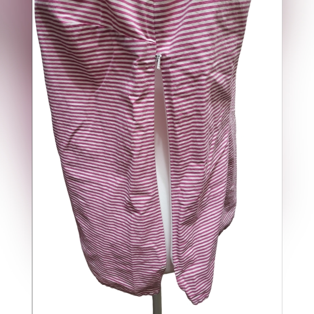 Talbots Women’s Pink Striped Blouse with Beaded Neckline – Size Small - Picture 6 of 6